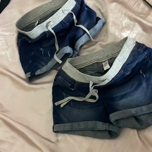 2 pc dark blue Jean shorts